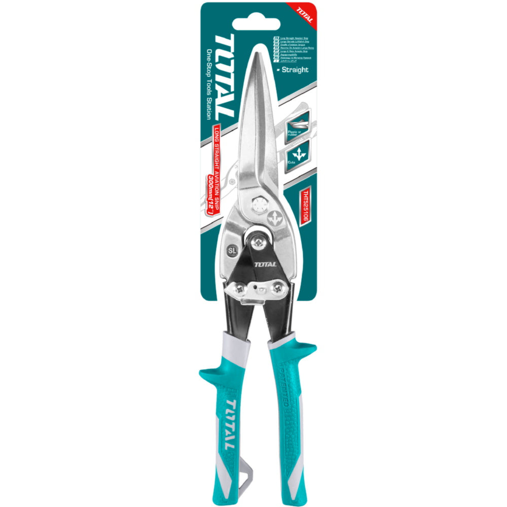 [SKUIMG]THT525106|TIJERA DE AVIACION LARGA ( RECTA ) DE 300 MM ( 12" ). MAGO CONFORTABLE. PARA CORTAR PLÃ¡STICO